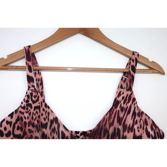 Yitty Leopard Print Womens Bra Top 2X Adjustable Strap Stretch Feminine Coquette - Picture 3 of 8